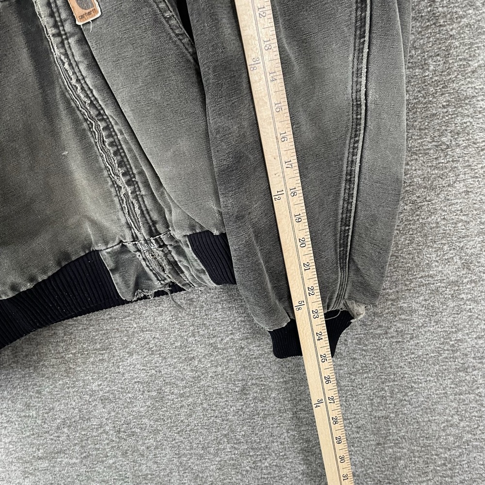 Vintage Carhartt J130 BLK Jacket Men's L Distressed Fader Honeycomb Quilt Lined - Picture 13 of 16